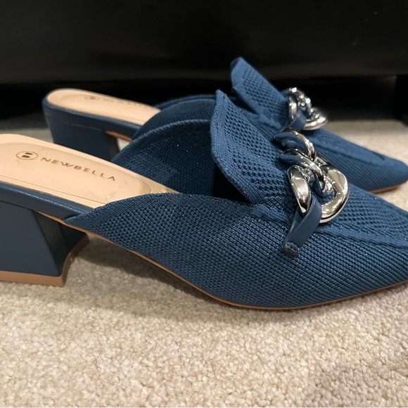 NewBella MOUSSE FIT Pointed Toe Women Heeled Mules in Blue Color - 8.5 - Picture 3 of 12